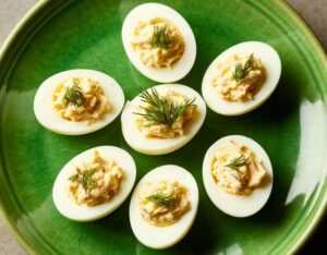 Фаршированные яйца с курицей