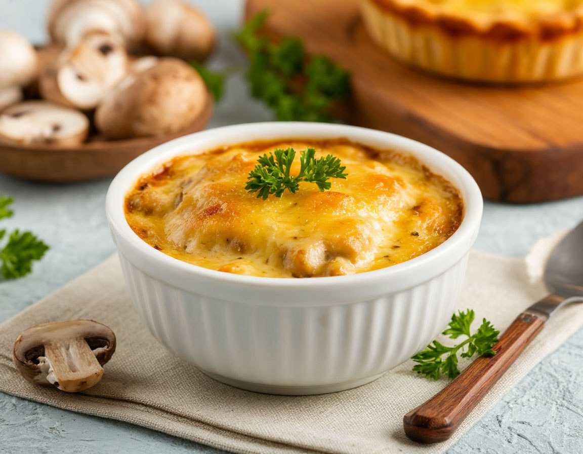 жюльен с курицей и грибами